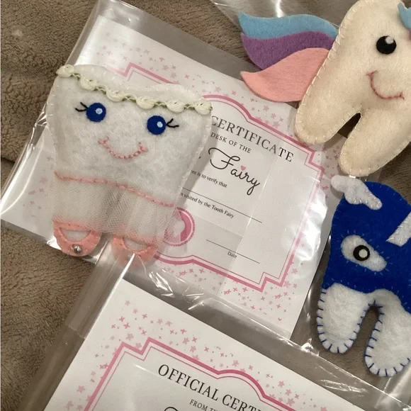 Handcrafted Tooth Fairy Pillows CHOOSE ONE w/ certificate - Picture 4 of 10